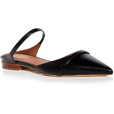 Malone Souliers Uma102 Womens Leather Slip On Slide Sandals In Black