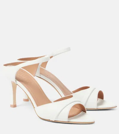 Malone Souliers Una 90mm Leather Mules In Cream