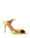 Malone Souliers Una Croc Embossed High Heel Slide Sandals In Acid In Multi