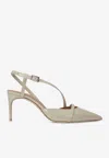 Malone Souliers 70mm Valeria Patent Leather Pumps In Ecru