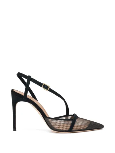 Malone Souliers Valeria Mesh Slingback Pumps In Animal Print