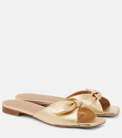 Malone Souliers Vargas 10 Metallic Leather Mules In Gold