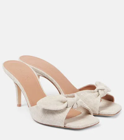 Malone Souliers Vargas 70 Canvas Mules In Beige