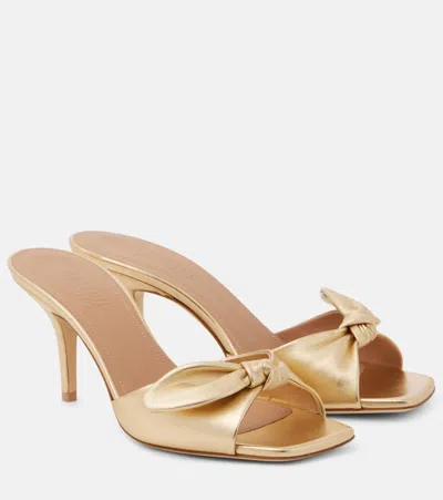 Malone Souliers Vargas 70 Metallic Leather Mules In Gold