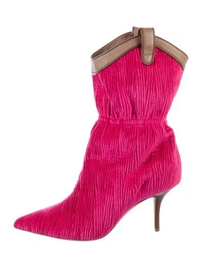Pre-owned Malone Souliers Velvet Boots In Multi