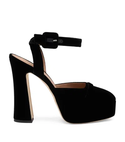 Malone Souliers Velvet Mora Buckle Slingback Heels 125 In Multi