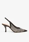Malone Souliers Vesper 70mm Slingback Pumps In Black