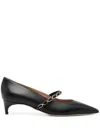 Malone Souliers Virna Leather Mary Jane Chain Pumps In Black