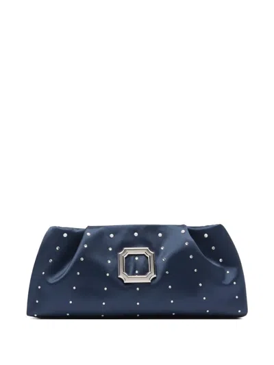 Malone Souliers Vittoria Embellished Clutch Bag In Blue