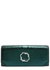 Malone Souliers Vivien Crocodile-effect Leather Clutch