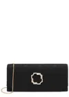 Malone Souliers Vivien Crystal-embellished Lace Clutch In Black