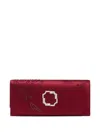 Malone Souliers Vivien Crystal-embellished Satin Clutch In Red