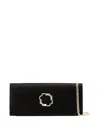 Malone Souliers Vivien Satin Clutch Bag In Black