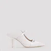 Malone Souliers Ladies Maureen 70 Double Straps Leather Mules In White