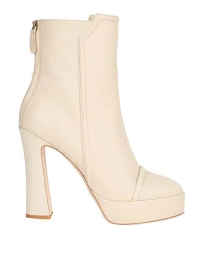 Malone Souliers Woman Ankle Boots Cream Size 11 Calfskin In Neutral
