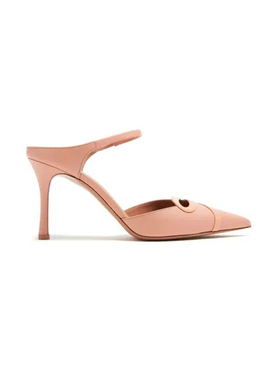 Malone Souliers Women's Bonnie 80 Leather Stiletto Mules In Powder