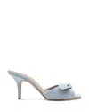 Malone Souliers Heel Sandals With Open Toe And Bow Detail In Blue