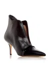 Malone Souliers Loren Leather V-cut Stiletto Booties In Black