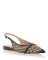Malone Souliers Jama Leather-trimmed Raffia Ballet Flats In Raffia/nappa