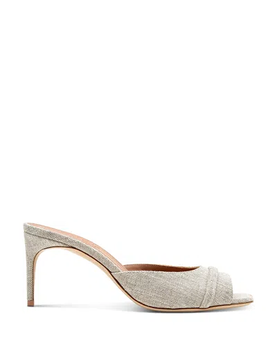 Malone Souliers Women's Lumi 70 Slide Sandals In Beige/beige