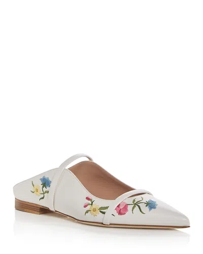 Malone Souliers Women's Maureen Pointed Flats In White