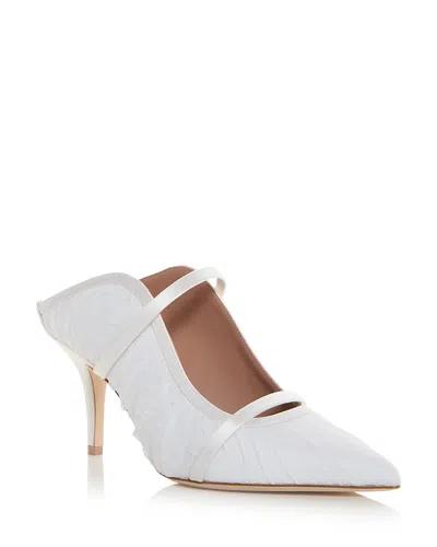 Malone Souliers Women's Maureen Pointed Mules In White