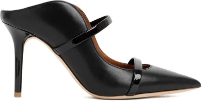 Malone Souliers Maureen 85 Croc-effect Leather Mules In Black