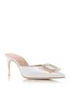 Malone Souliers Mona 70mm Leather Mules In Satin