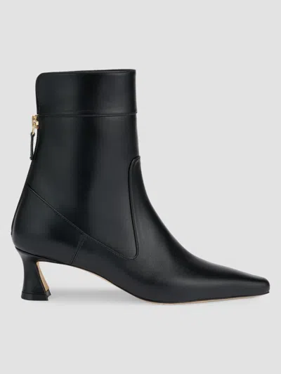 Malone Souliers Women's Riva 45mm Leather Kitten-heel Ankle Boots In Black