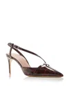 Malone Souliers Valeria Pointed-toe Tortoise Patent Leather Pumps