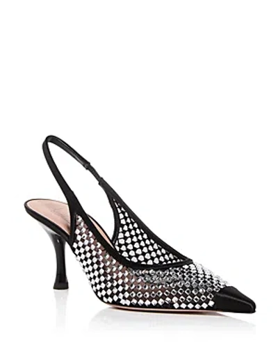 Malone Souliers Vesper 70mm Slingback Pumps In Net Mesh