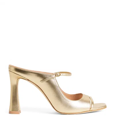 Malone Souliers X Harrods Metallic Leather Rania Heeled Mules 90 In Gold