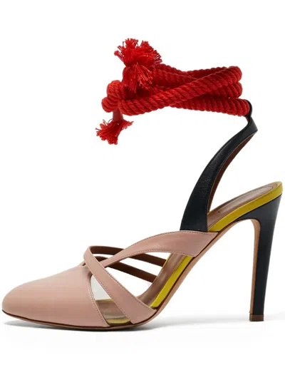 Pre-owned Malone Souliers X Roksanda 2024 100mm Rope-tie Leather Pumps
