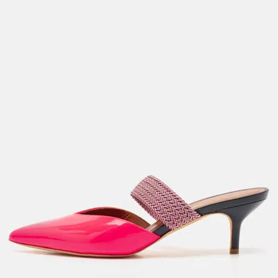 Pre-owned Malone Souliers X Roy Luwolt Pink Leather Slide Sandals Size 41
