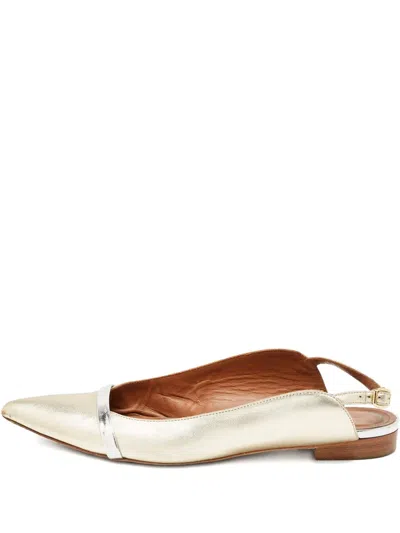 Pre-owned Malone Souliers X Roy Luwolt  Slingback Pumps In Gold