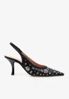 Malone Souliers X Tabitha Simmons Cameron 70mm Slingback Pumps In Black