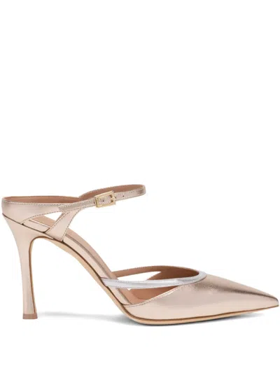 Malone Souliers Yola Metallic-effect Mules In Gold