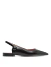 Malone Souliers Palmer Pointed Leather Ballet Flats In Black