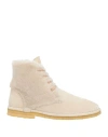 Maluo Woman Ankle Boots Beige Size 8 Leather