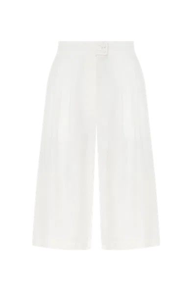 Malva Florea Bermuda Shorts In White