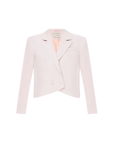 Malva Florea Crop Jacket In Cotton Candy Color In Pink