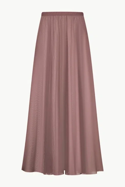 Malva Florea Flowy Mesh Maxi Skirt In Purple