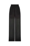 MALVA FLOREA PANTS WITH AN ELASTIC BAND IN BLACK