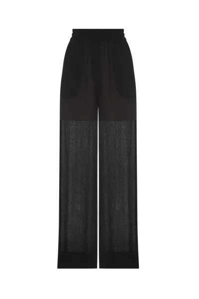 Malva Florea Pants With An Elastic Band In Black
