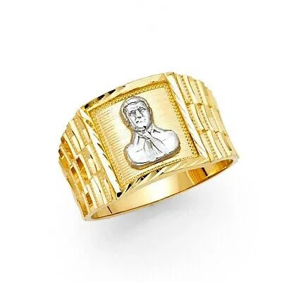 Pre-owned Malverde Solid 14k Gold Men's  Ring Ejmr29805