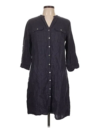 Pre-owned Malvin 3/4 Sleeve Button Down Shirt In Black