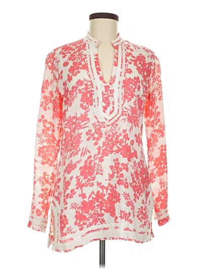 Pre-owned Malvin Long Sleeve Blouse In Pink