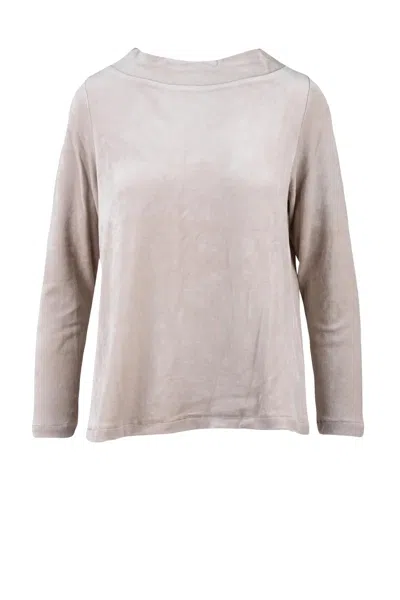 Mama B Beige Plush Chenille Sweatshirt In Neutral