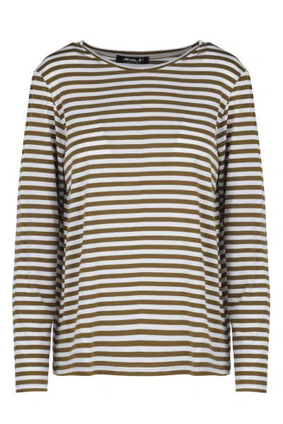 Mama B - T-shirt - 480020 - White/senape In Brown