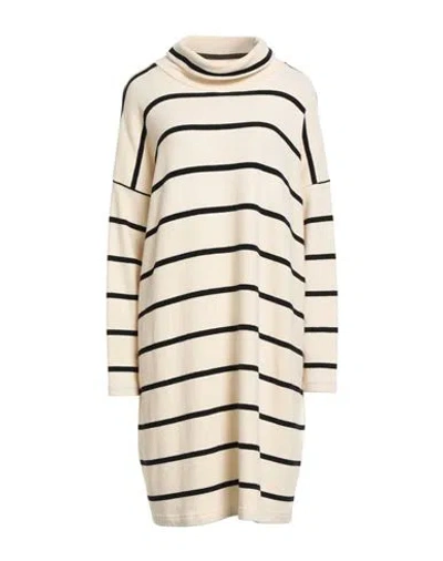 Mama B . Woman Mini Dress Ivory Size Xl Cotton, Acrylic, Elastane In White